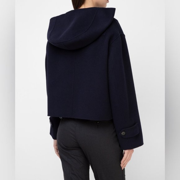 WEEKEND Max Mara PECCATI Cropped Virgin Wool hooded duffel coat Boxy Fit US4 - Picture 8 of 16